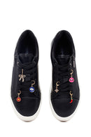 Women's Black Lace-Up Thick-Soled Sneaker | Derimod