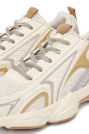 Women's Cream Lace-Up Thick-Soled Sneaker | Derimod
