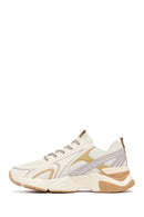 Women's Cream Lace-Up Thick-Soled Sneaker | Derimod