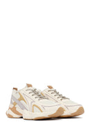 Women's Cream Lace-Up Thick-Soled Sneaker | Derimod