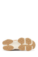 Women's Cream Lace-Up Thick-Soled Sneaker | Derimod