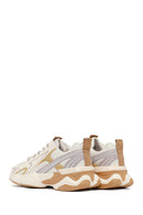 Women's Cream Lace-Up Thick-Soled Sneaker | Derimod
