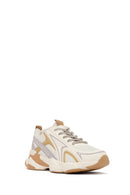 Women's Cream Lace-Up Thick-Soled Sneaker | Derimod