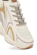 Women's Cream Lace-Up Thick-Soled Sneaker | Derimod