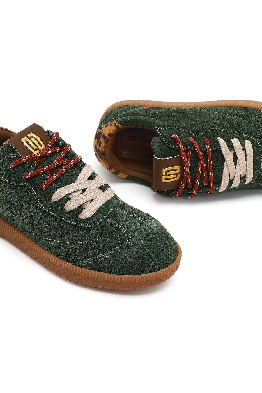 Derimod Studio Women's Green Lace-Up Suede Sneaker