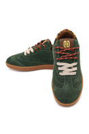 Derimod Studio Women's Green Lace-Up Suede Sneaker | Derimod