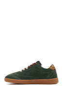 Derimod Studio Women's Green Lace-Up Suede Sneaker | Derimod