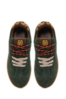 Derimod Studio Women's Green Lace-Up Suede Sneaker | Derimod