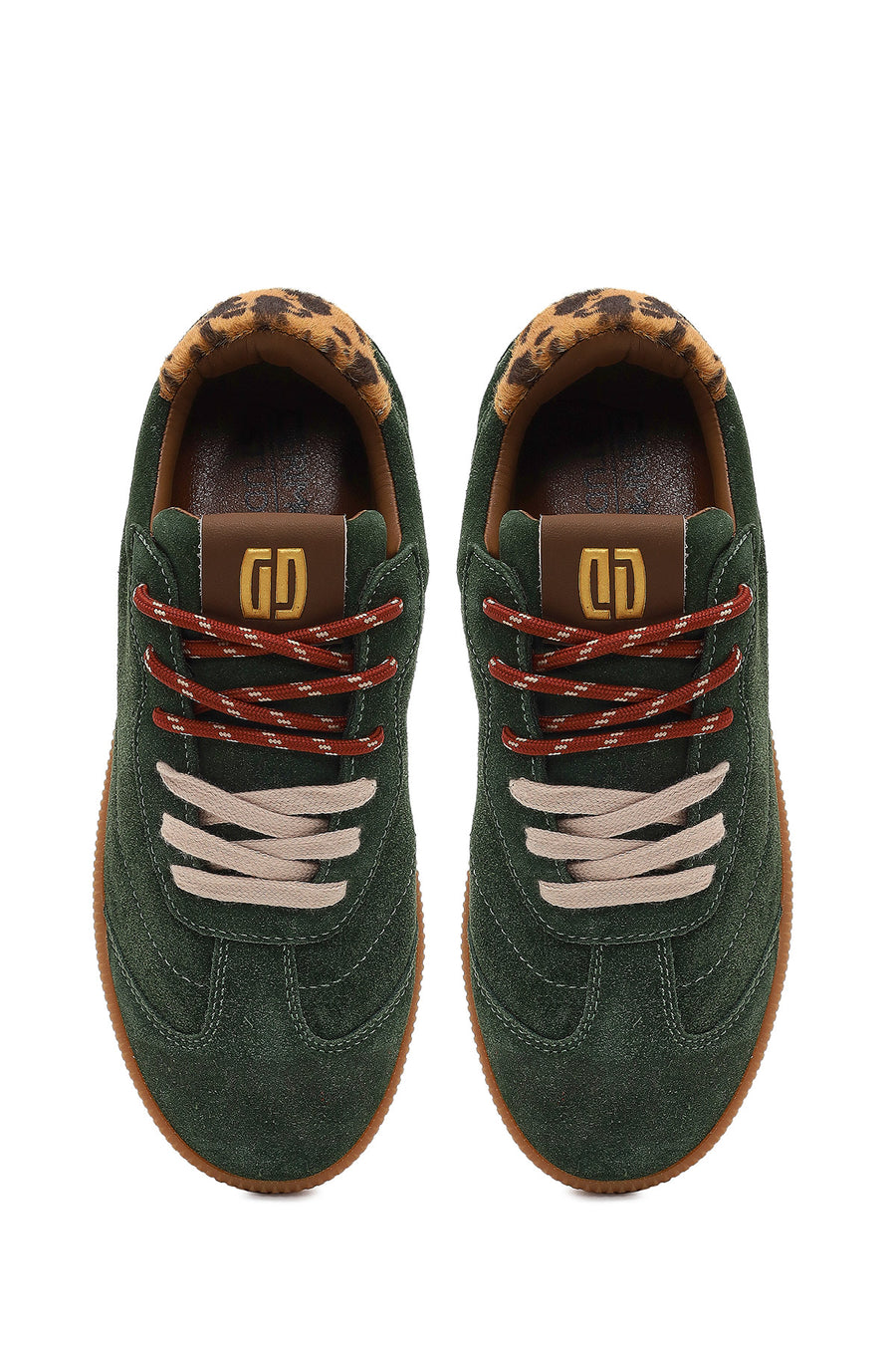 Derimod Studio Women's Green Lace-Up Suede Sneaker
