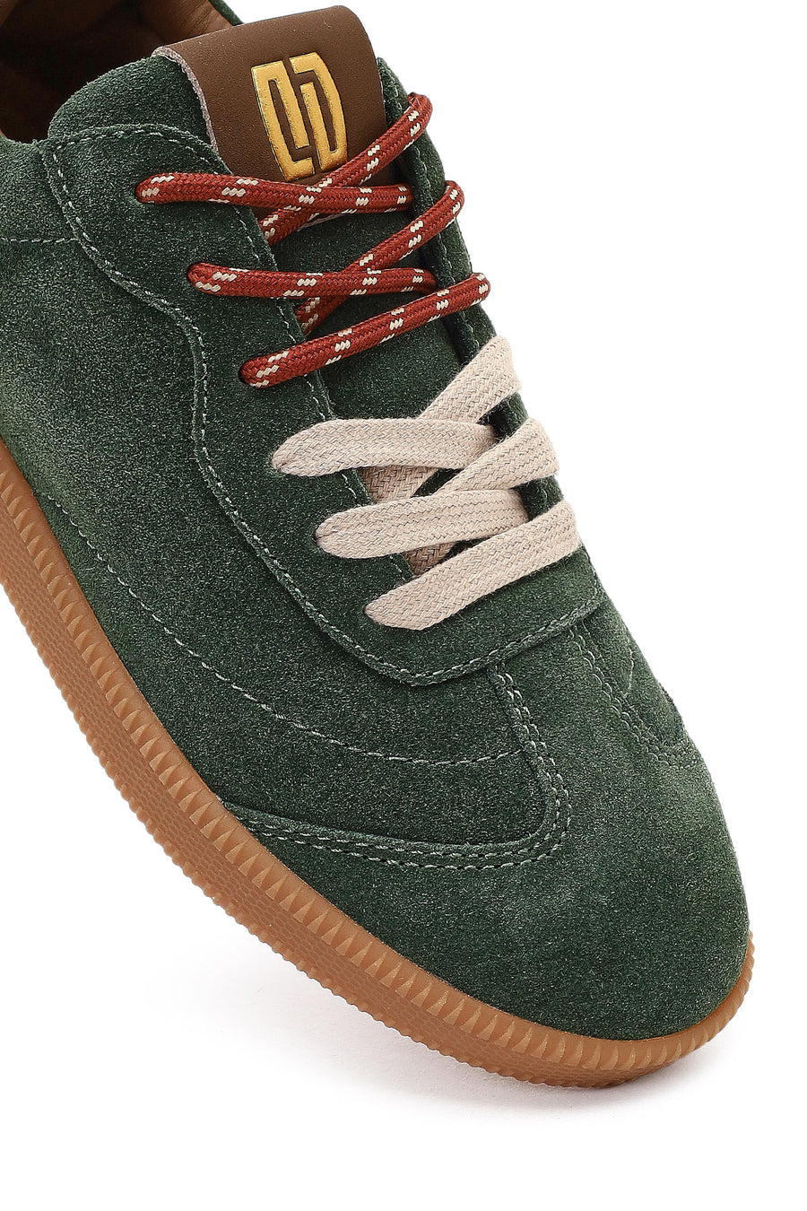Derimod Studio Women's Green Lace-Up Suede Sneaker