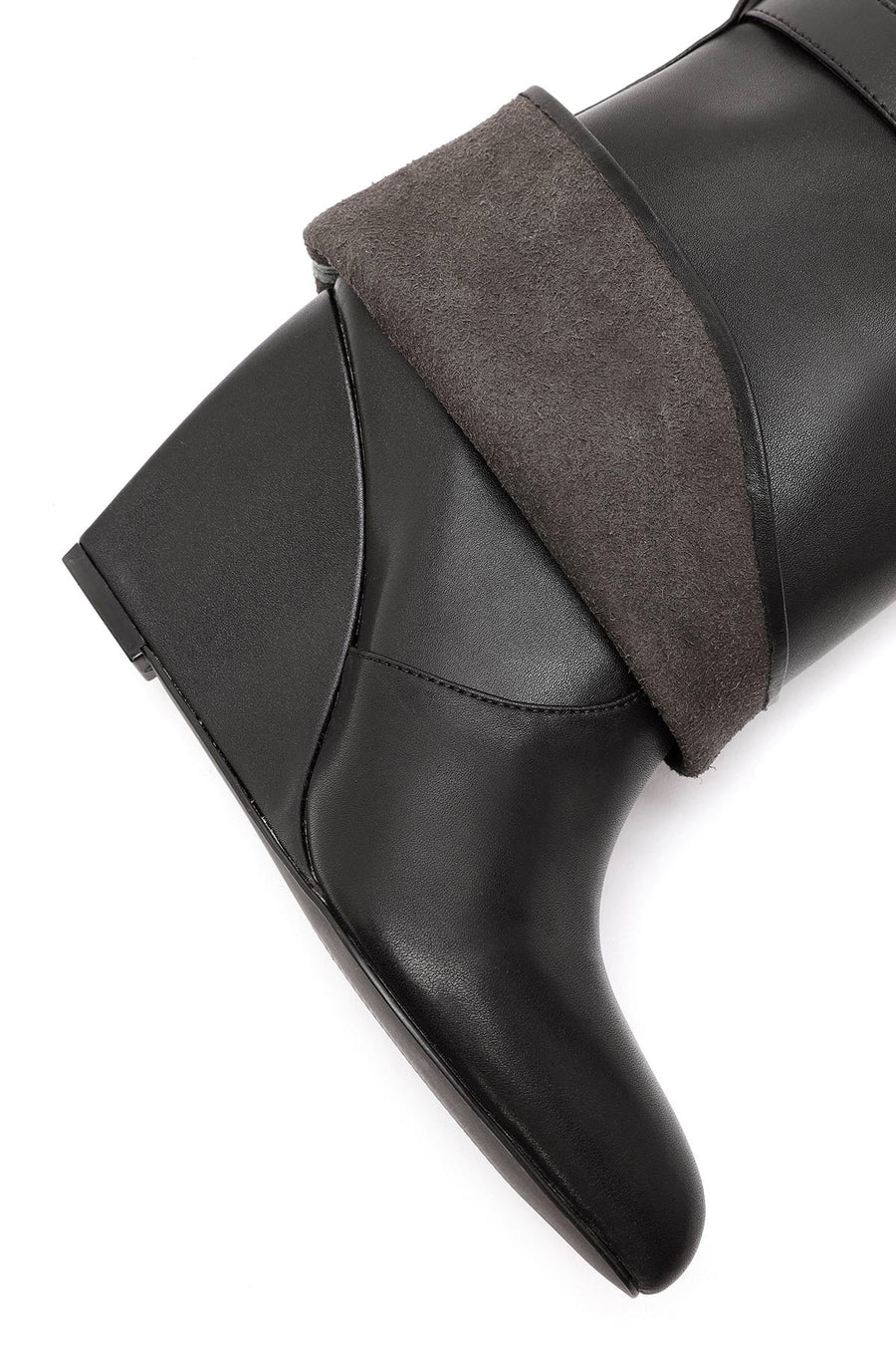 Women's Black Wedge Heel Boots