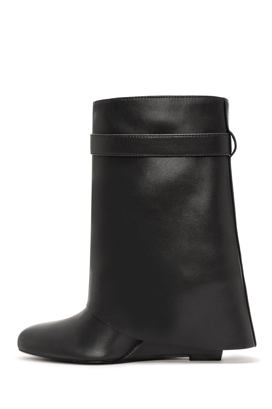 Women's Black Wedge Heel Boots