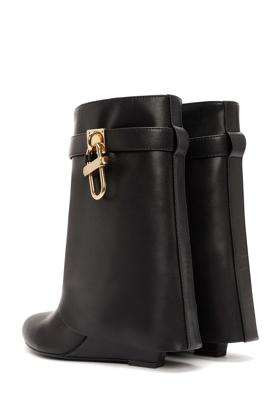 Women's Black Wedge Heel Boots