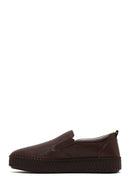 Women's Brown Thick-Soled Leather Comfort Shoe | Derimod
