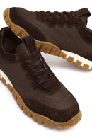 Women's Brown Lace-Up Leather Sneaker | Derimod