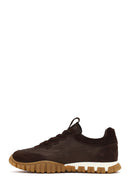 Women's Brown Lace-Up Leather Sneaker | Derimod