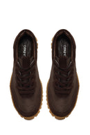 Women's Brown Lace-Up Leather Sneaker | Derimod