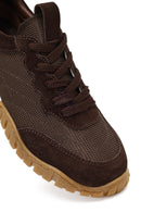Women's Brown Lace-Up Leather Sneaker | Derimod