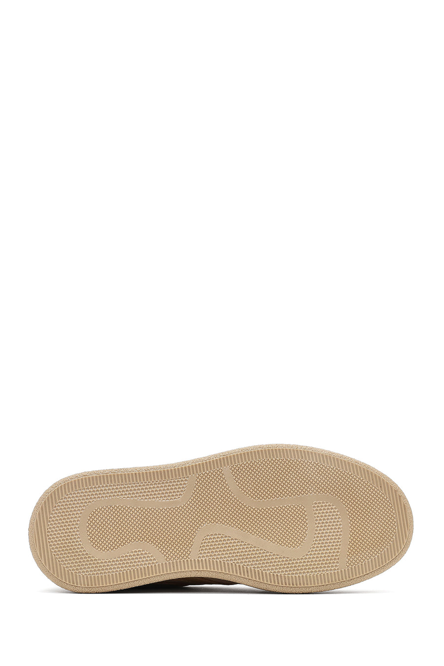 Women's Beige Lace-up Suede Leather Sneaker