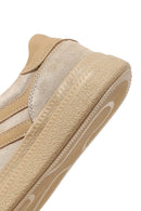Women's Beige Lace-up Suede Leather Sneaker | Derimod