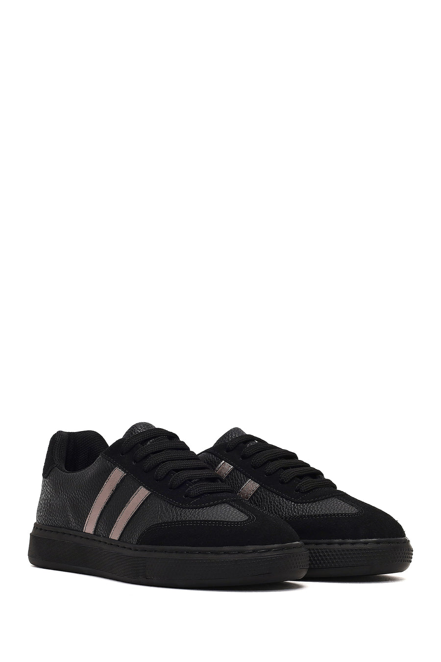 Kadın Siyah Bağcıklı Kalın Tabanlı Sneaker