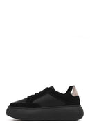 Kadın Siyah Bağcıklı Kalın Tabanlı Sneaker | Derimod