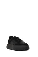 Kadın Siyah Bağcıklı Kalın Tabanlı Sneaker | Derimod