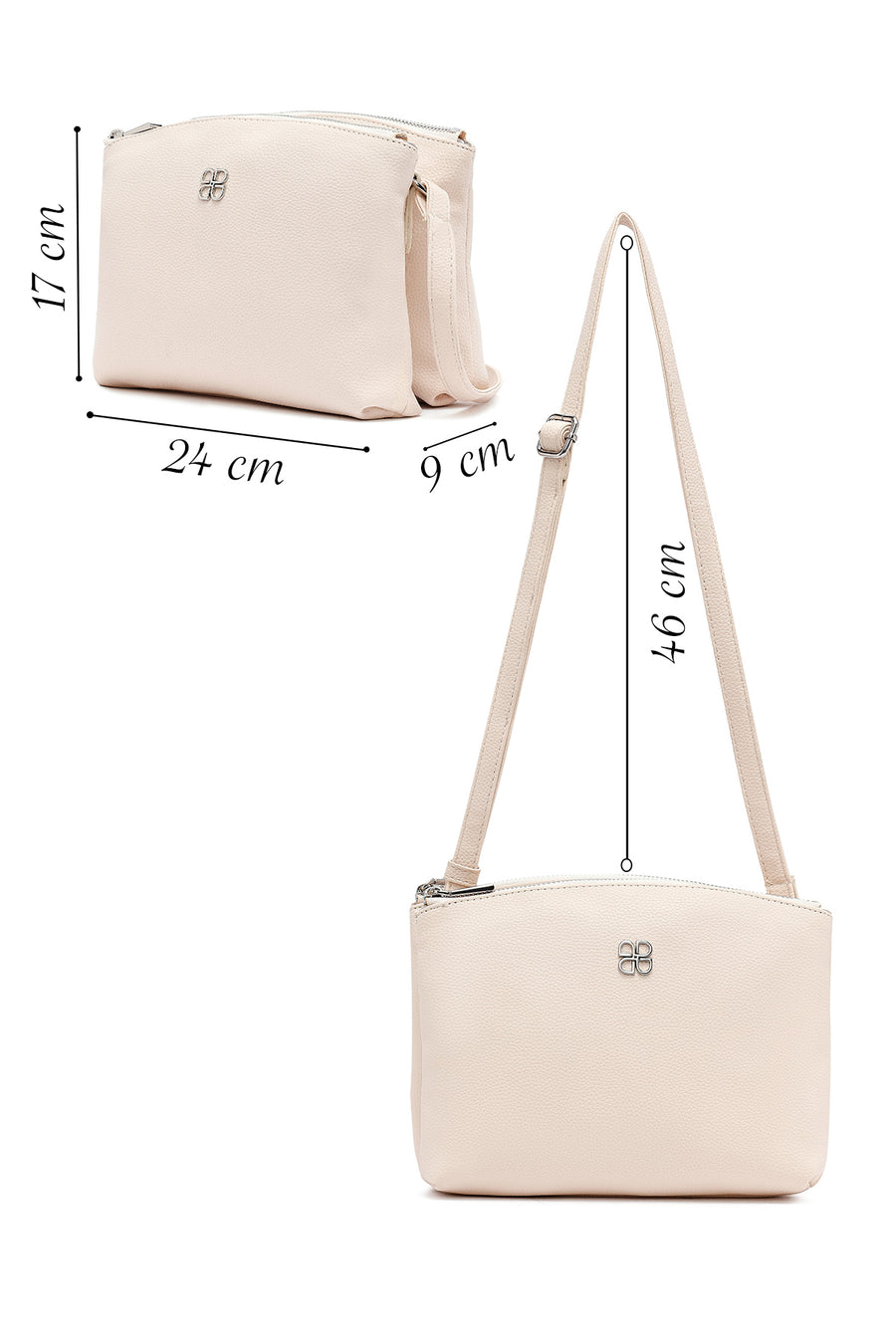 Women's Cream Classic Crossbody Bag