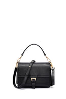 Woman Black Long Strap Leather Mini Crossbody Bag | Derimod