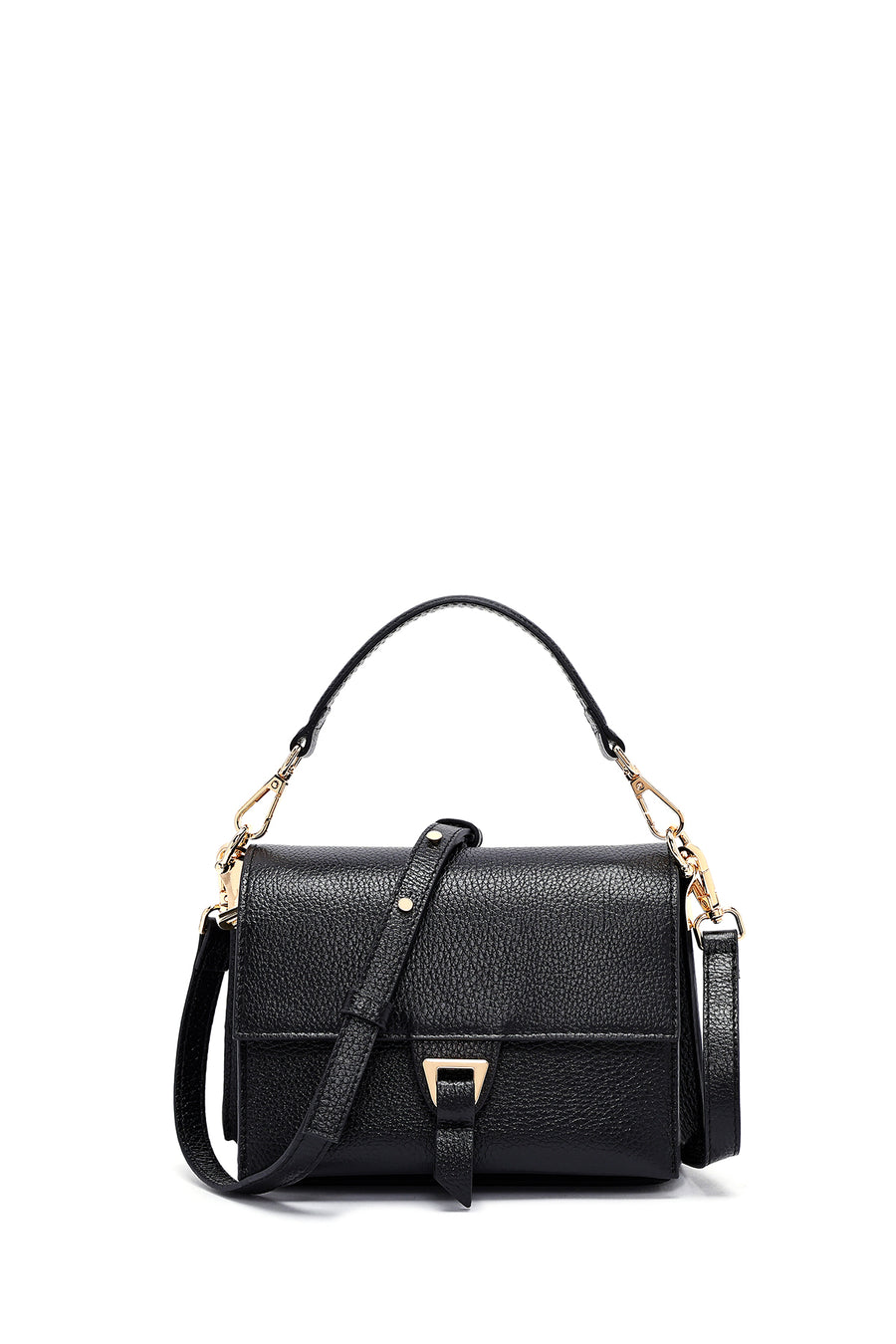 Woman Black Long Strap Leather Mini Crossbody Bag 25SBD2350FT | Derimod