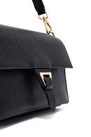 Woman Black Long Strap Leather Mini Crossbody Bag | Derimod
