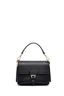 Woman Black Long Strap Leather Mini Crossbody Bag | Derimod