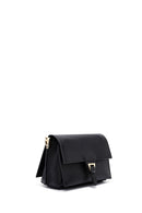 Woman Black Long Strap Leather Mini Crossbody Bag | Derimod