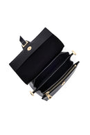 Woman Black Long Strap Leather Mini Crossbody Bag | Derimod