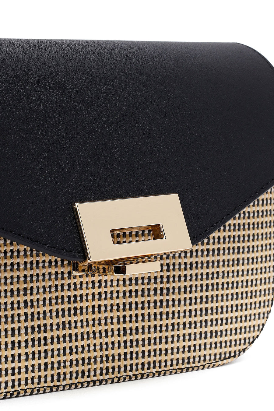 Woman Black Long Strap Crossbody Bag