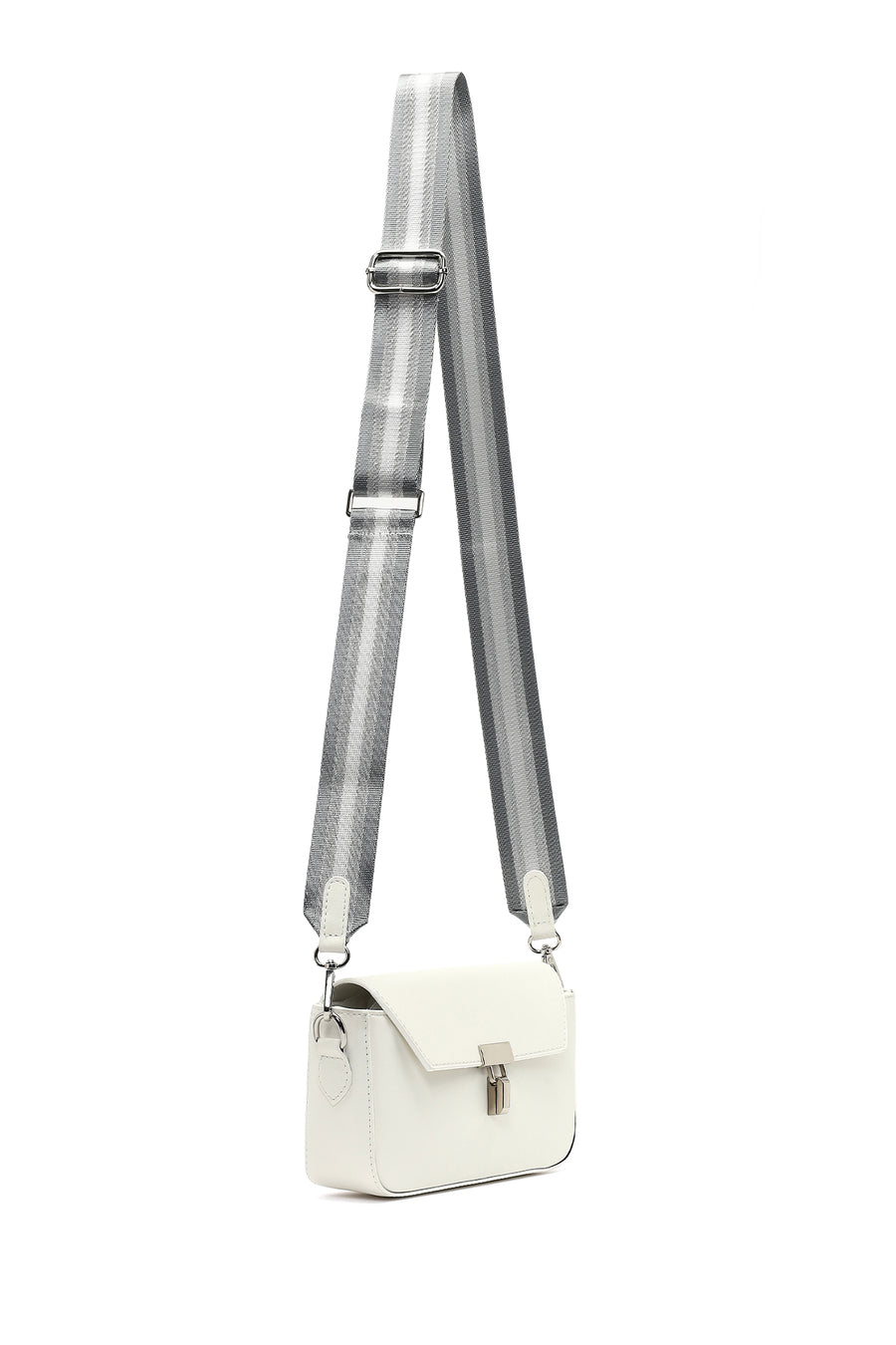 Women's White Long Strap Crossbody Bag