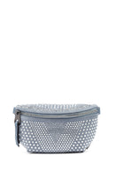 Women's Blue Long Strap Stone Crossbody Bag | Derimod