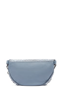Women's Blue Long Strap Stone Crossbody Bag | Derimod