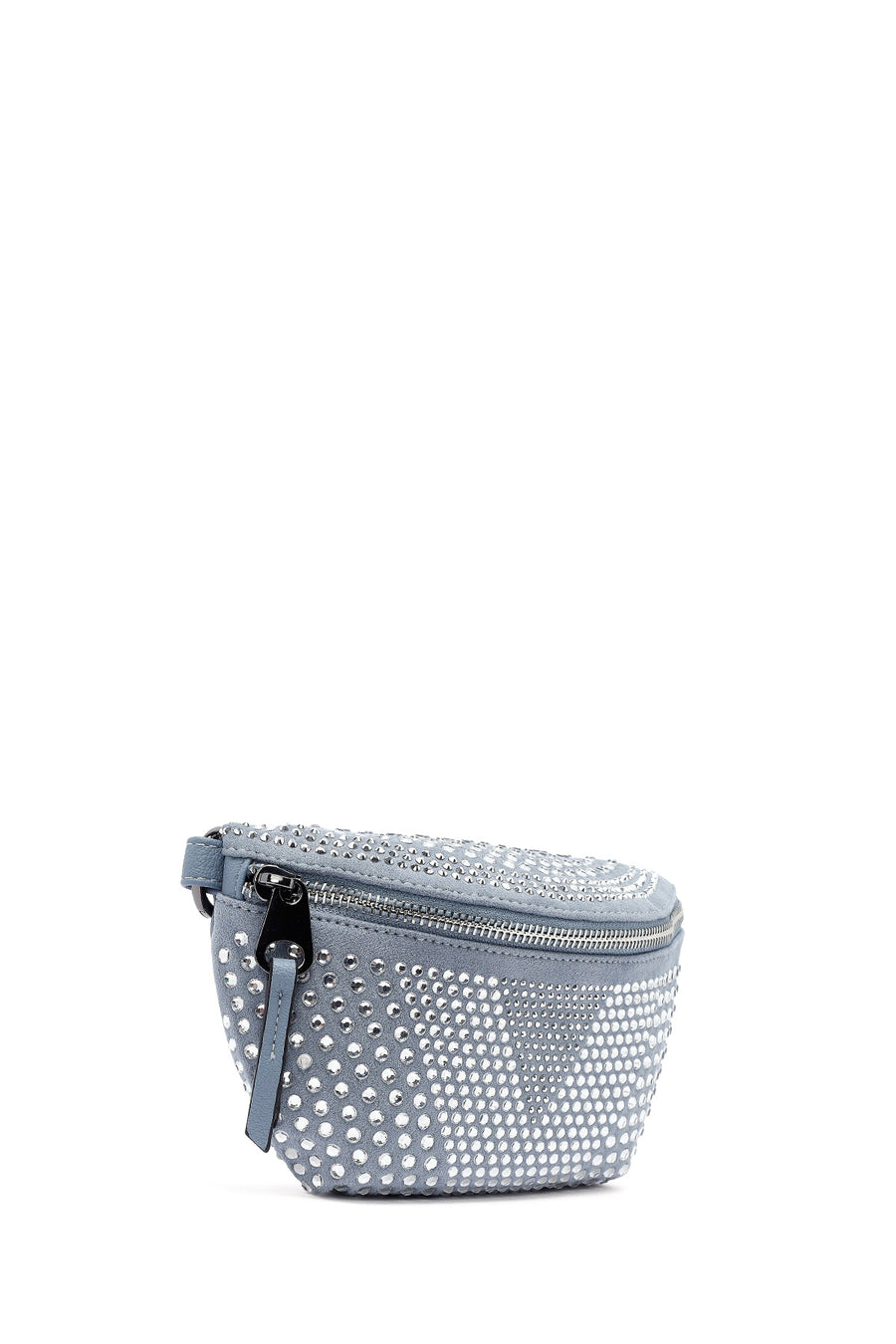 Women's Blue Long Strap Stone Crossbody Bag