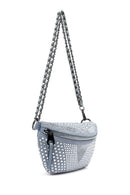 Women's Blue Long Strap Stone Crossbody Bag | Derimod