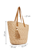 Women's Mink Straw Shoulder Bag | Derimod