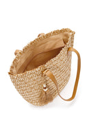 Women's Mink Straw Shoulder Bag | Derimod