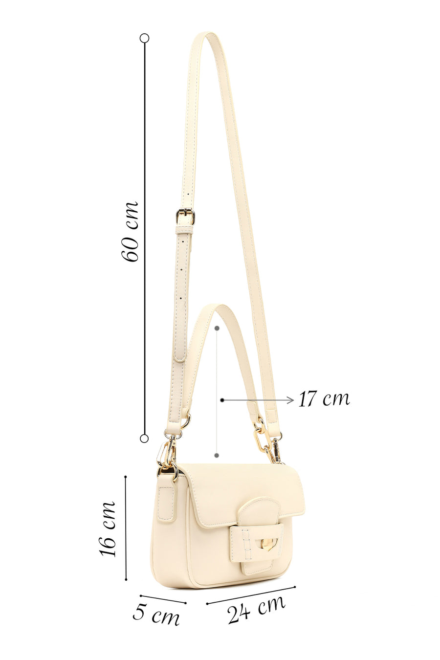 Women's Beige Long Strap Shoulder Bag