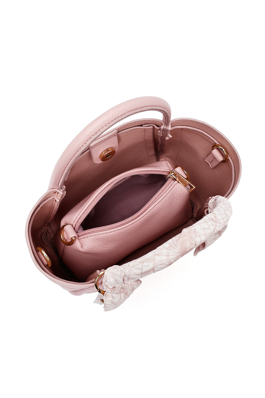 Women's Pink Long Strap Accessorized Shoulder Bag