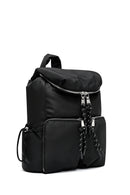 Women's Black Fabric Backpack | Derimod