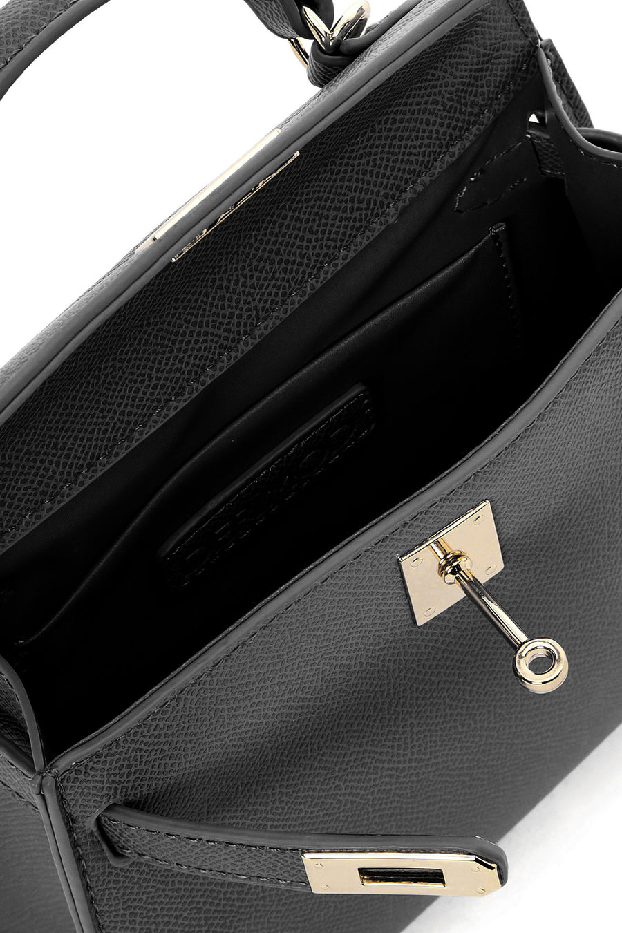 Women's Black Long Strap Mini Crossbody Bag