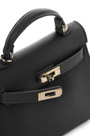 Women's Black Long Strap Mini Crossbody Bag | Derimod