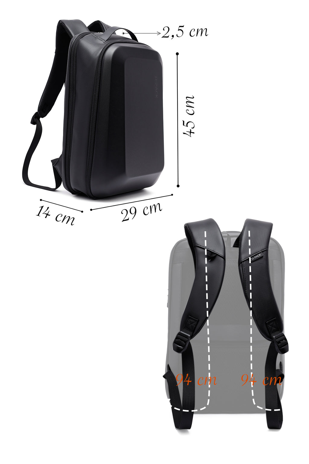 D-Pack Unisex Siyah Sırt Çantası