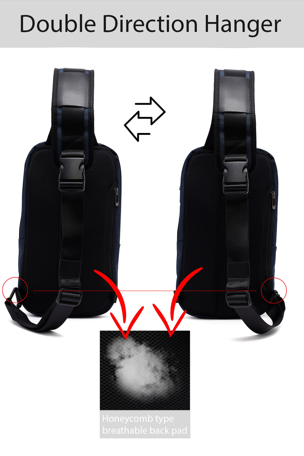 D-Pack Erkek Lacivert Çapraz Çanta