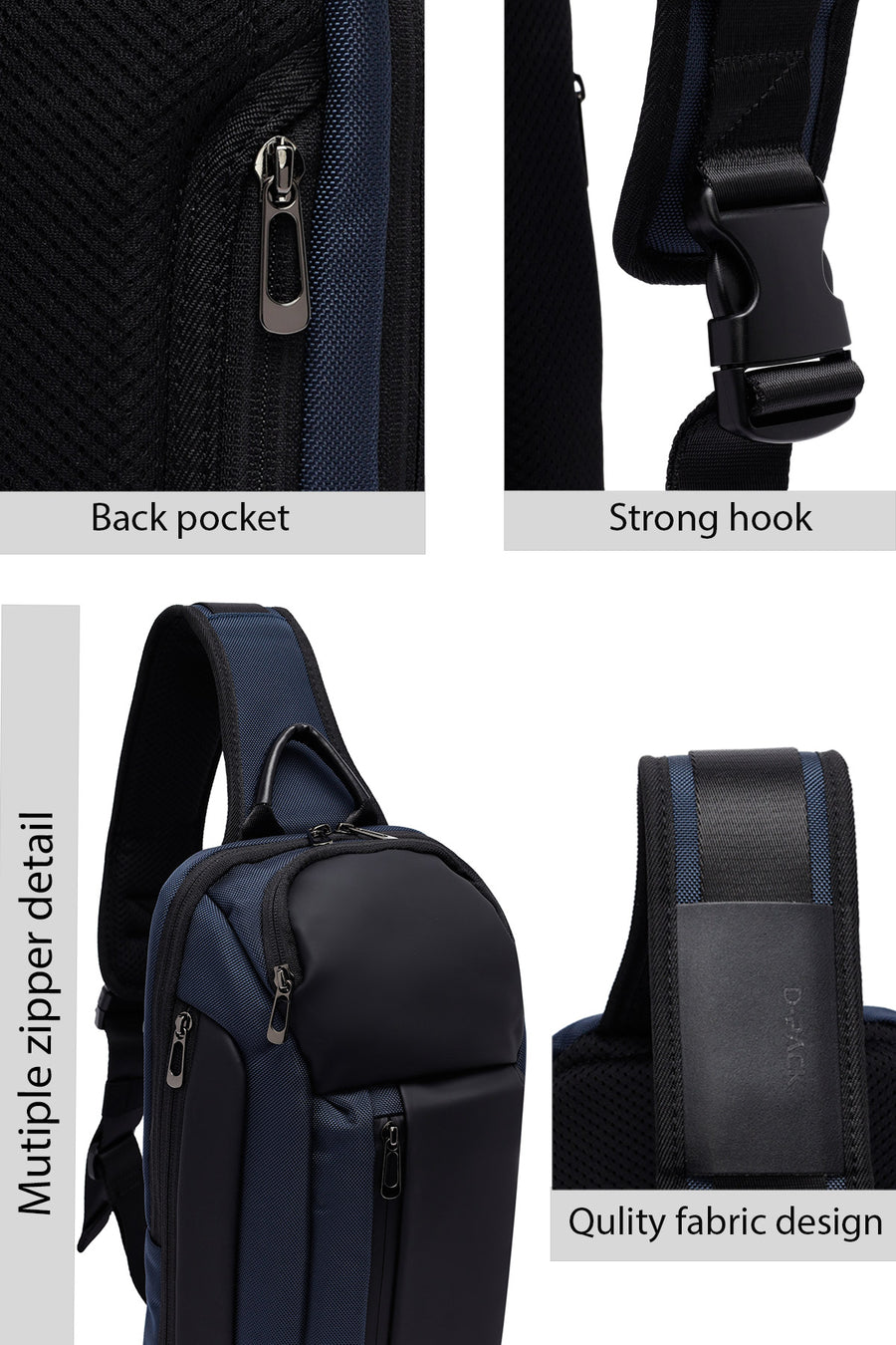 D-Pack Erkek Lacivert Çapraz Çanta